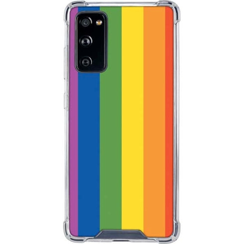 Vertical Rainbow Flag Galaxy S20 FE Clear Case